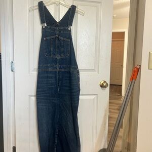 Classic Dark Wash Denim Overalls